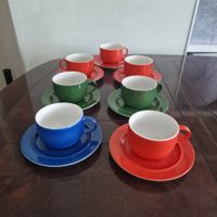 Langenthal Kaffee-/Teetassenset, 7-teilig, Vintage, farbenfr