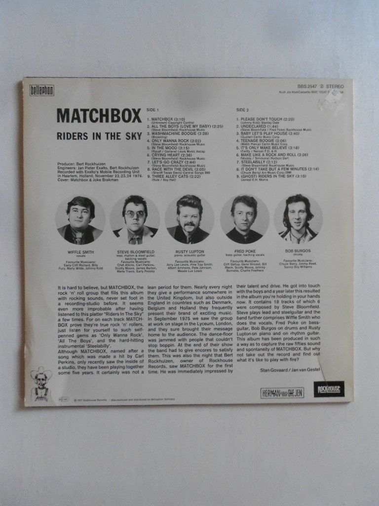 Dischi in vinile: NATCHBOX  -  RIDERS IN THE SKY – Usato da Bex venduto da Giorgiob 1