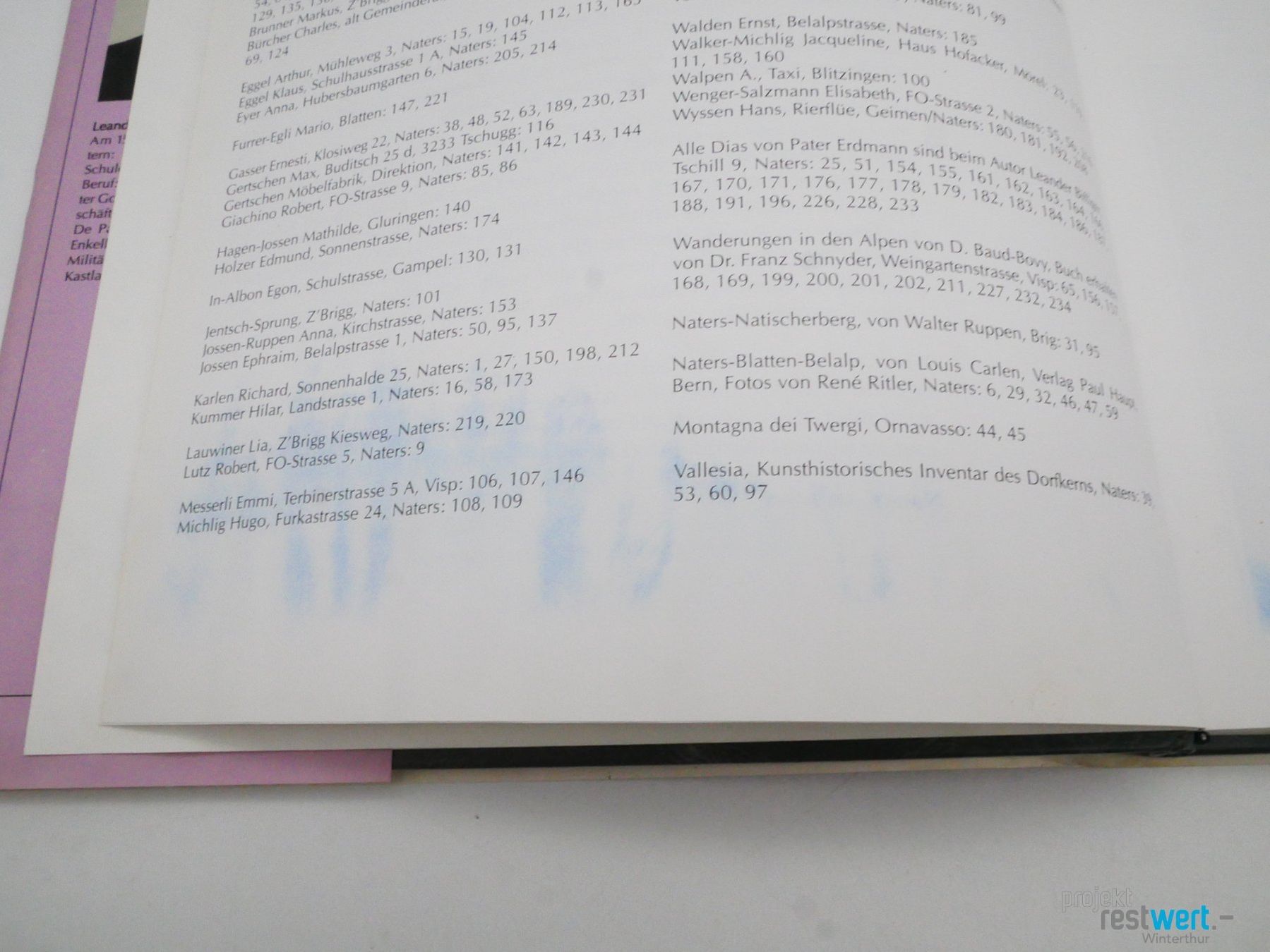 Libri: LEANDER BIFFIGER - Erinnern Sie sich Naters – Usato da Winterthur venduto da Restwert_Winterthur 4