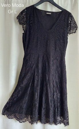 Coctail Fest-Spitzenkleid von Vero Moda, Grösse L, Schwarz