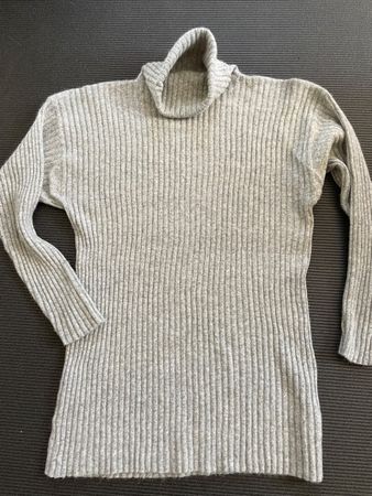 Pull col roulé laine Valentine agneau gris taille XL
