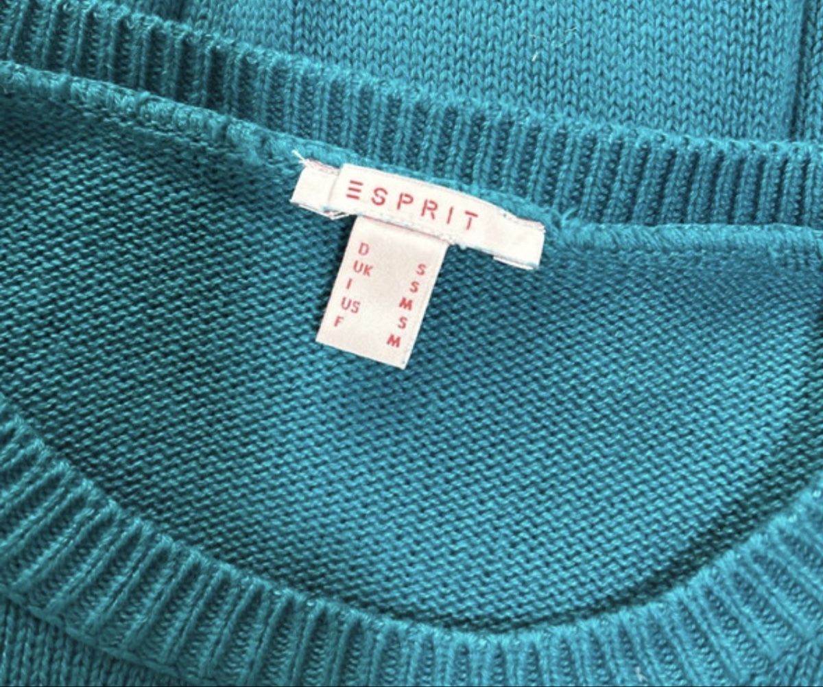 Maglioni & Felpe: Pull Esprit bleu pétrole avec logo &, taille S, coton – Nuovo (secondo la descrizione) da Genève venduto da ram_97rx 3