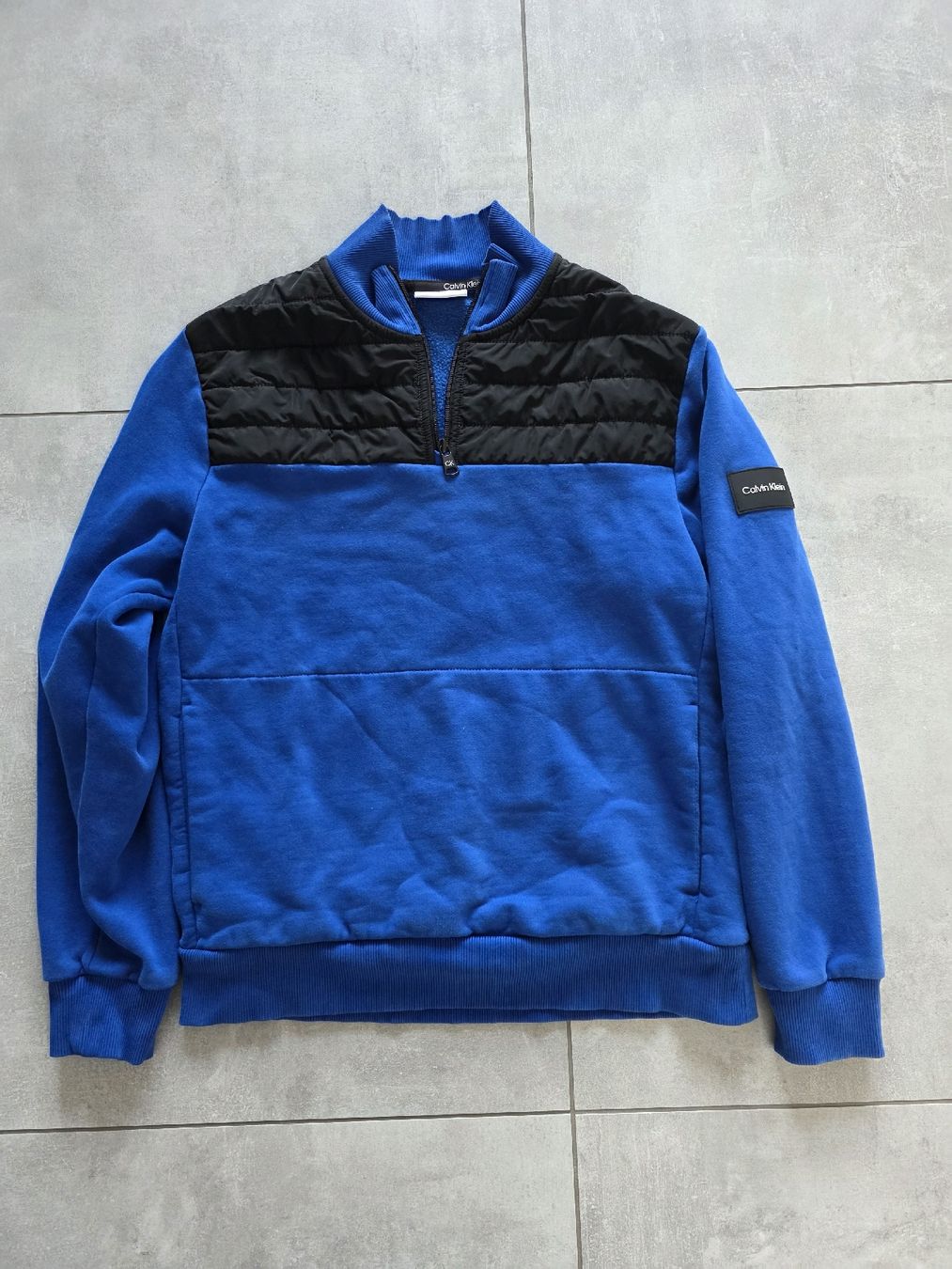 Calvin Klein Maglioni & Felpe: Calvin Klein half zip sweater, blue, black, size M – Usato da Bern venduto da Tommy.Z