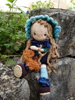 Kunstpuppe  Sammler  Amigurumi Puppe OOAK mit Bär
