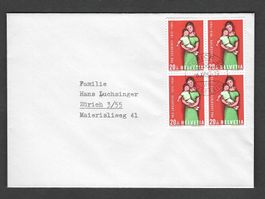 Pro Juventute Viererblock 1962