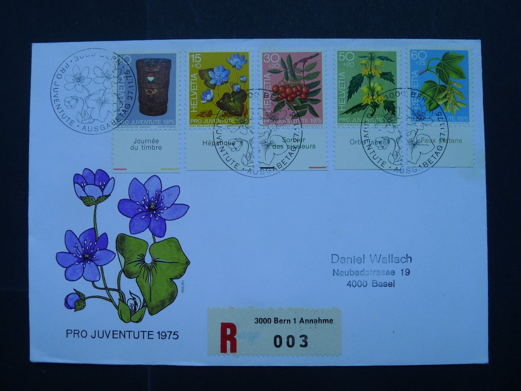 Tutti i francobolli: 1975 FDC Nr. J252 - J256 – Usato da Dagmersellen venduto da wyss1982