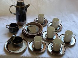Vintage Keramik-Kaffeeservice – Viking Sweden «VEDAN P556» –