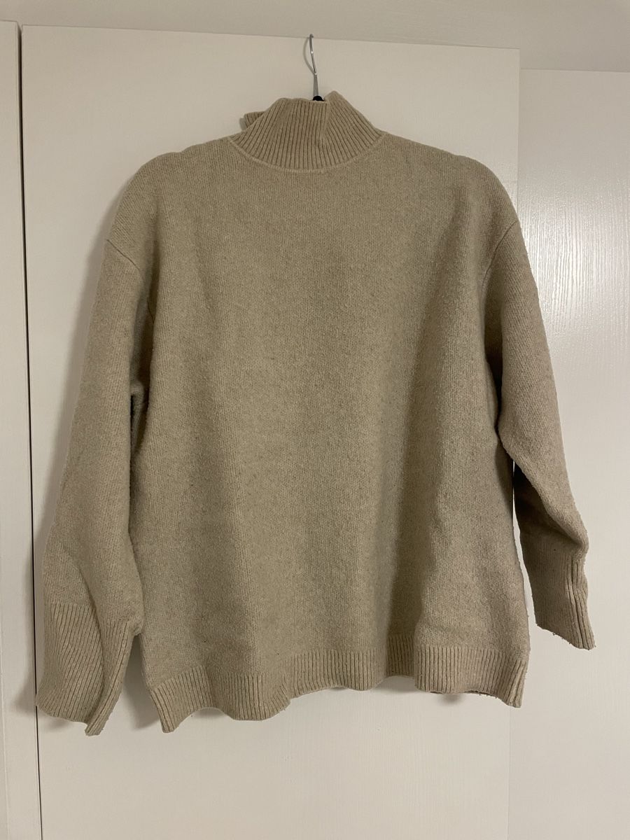 Zara Maglioni & Felpe: Pull col montant beige Zara, taille S – Usato da Les Avanchets venduto da NR07 2