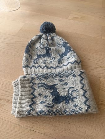 Mütze und Schal Wolle neu