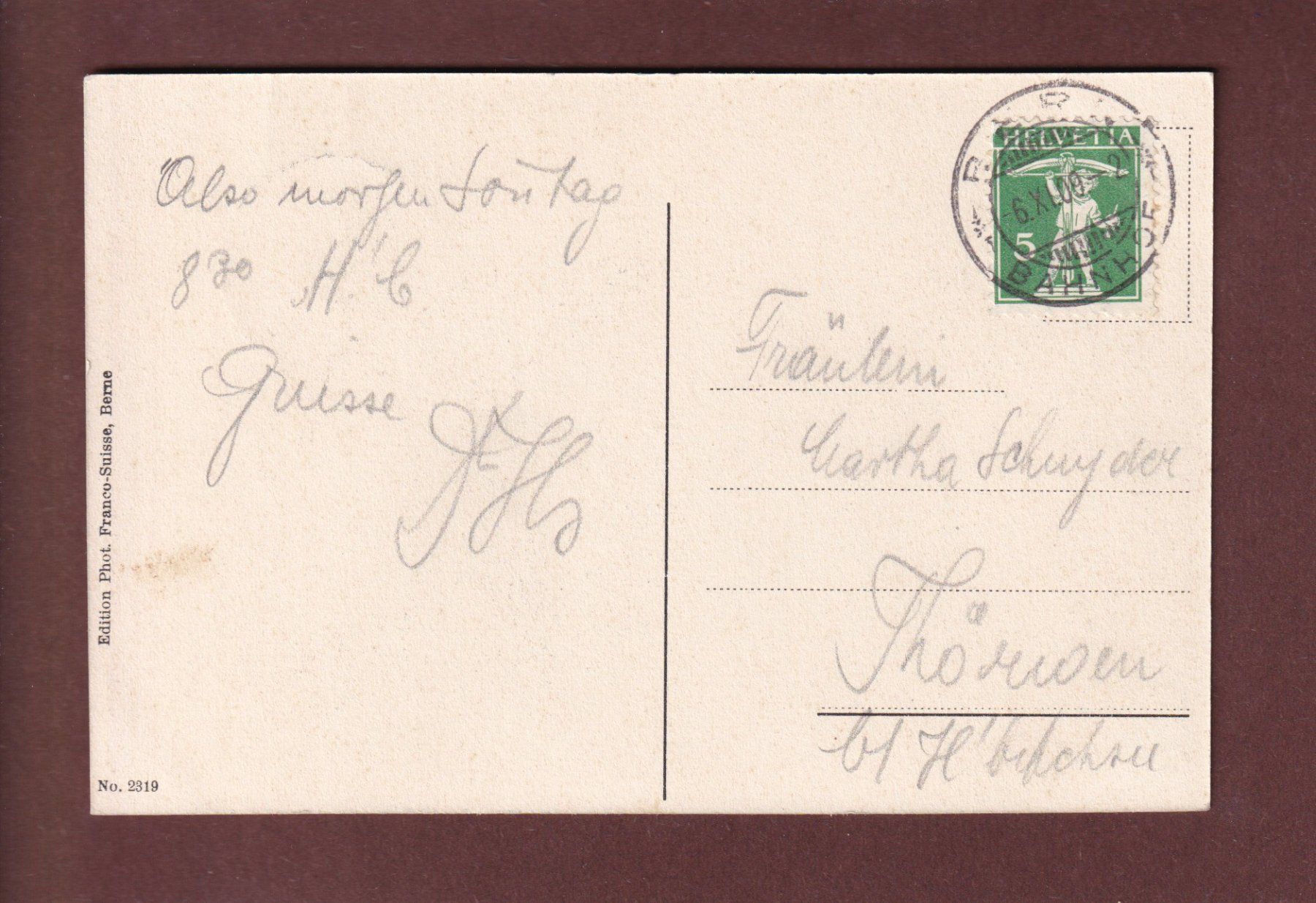 Cartoline postali: BERN und die Alpen - 1909 – Usato da Pully venduto da nicecards-shop 1