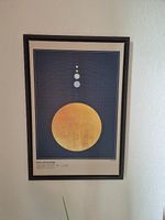 Leinwand Sonnensystem/Planeten mit Holzahmen & Schattenfuge