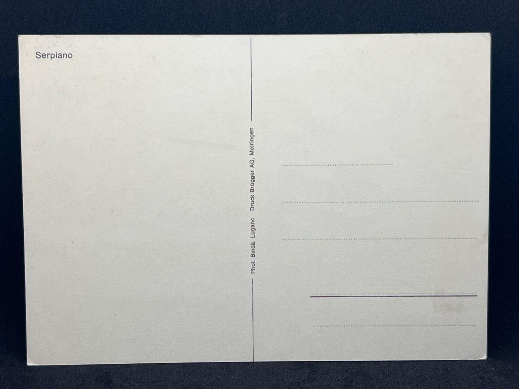 Cartoline postali: Serpiano – Usato da Widnau venduto da Brusi9 1