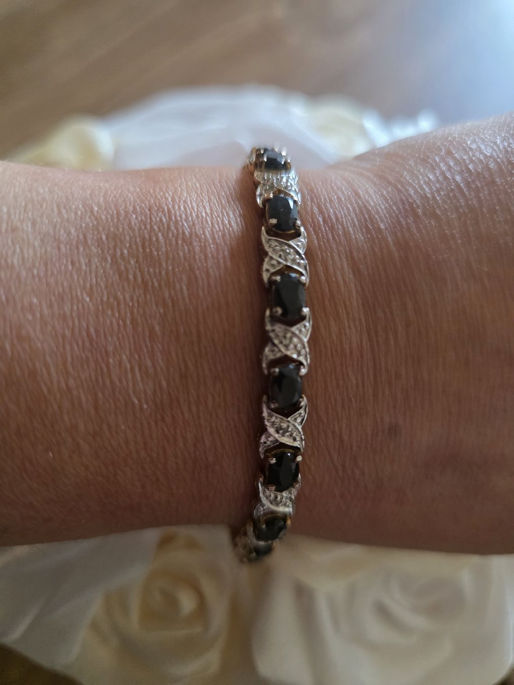 Bracciali & Braccialetti: Silber 925 Armband vergoldet &  Saphire – Usato da Binningen venduto da lieblingsstyle