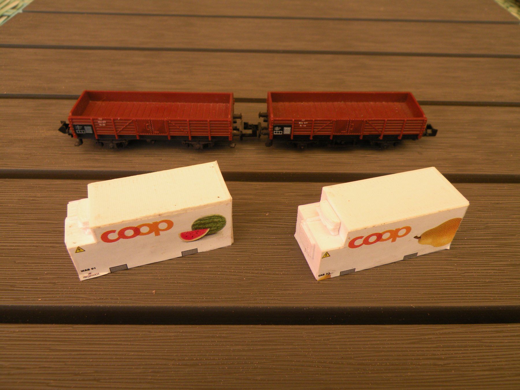 Modellini di ferrovie: Wechselbehälter N COOP (2 Stk.) – Nuovo e nell'imballaggio originale da Steffisburg venduto da loki36 4