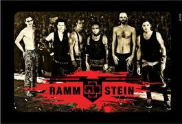Blechschild-RAMMSTEIN-Gruppenfoto quer