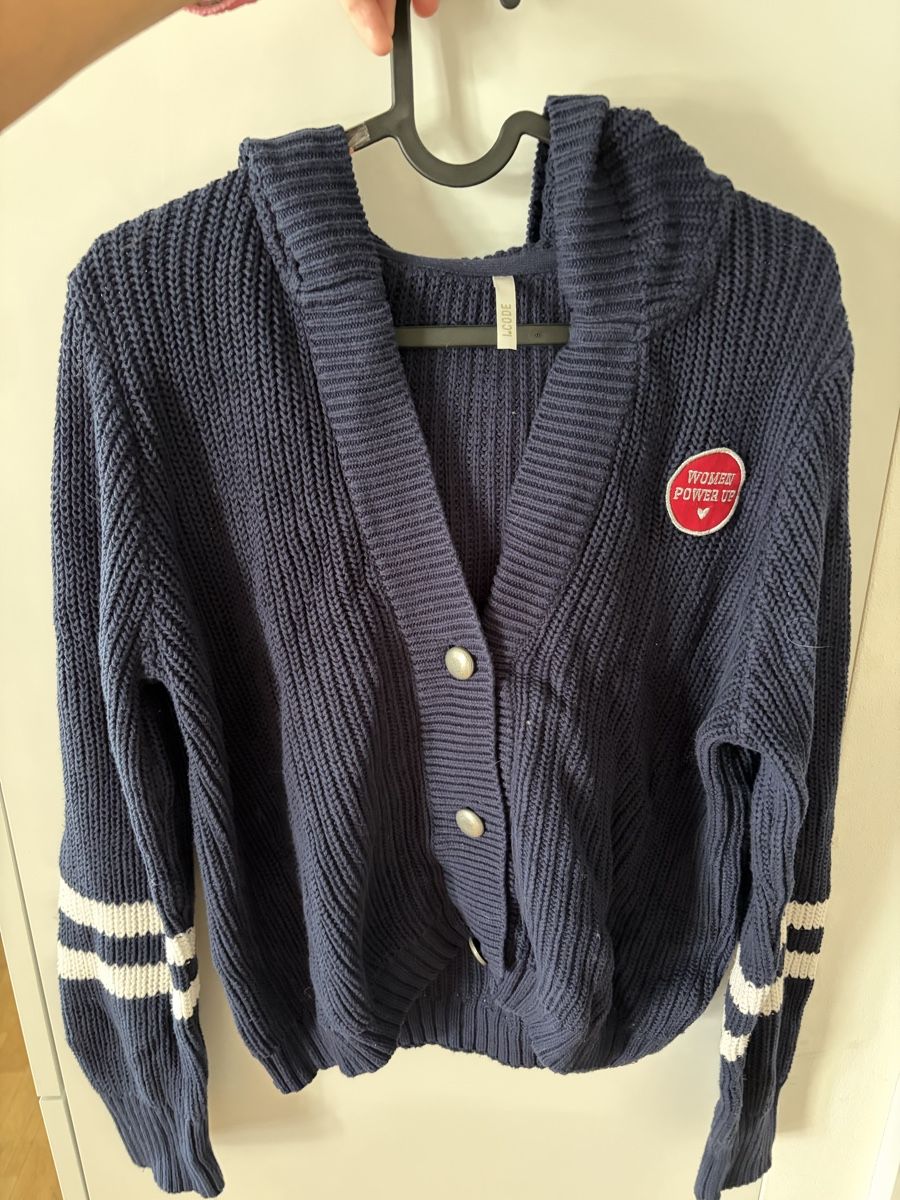 Gilets: Cardigan I.CODE bleu marine à capuche taille S – Neuf (Voir description) à Martigny par O96