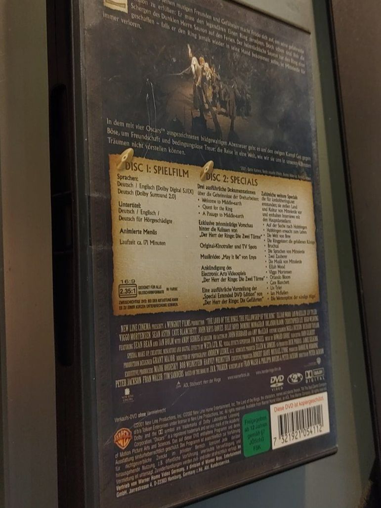 Tutti i DVDs: Der Herr Der Ringe Die Gefährten 2 DVD Box – Usato da Dottikon venduto da Oldyfreak 3