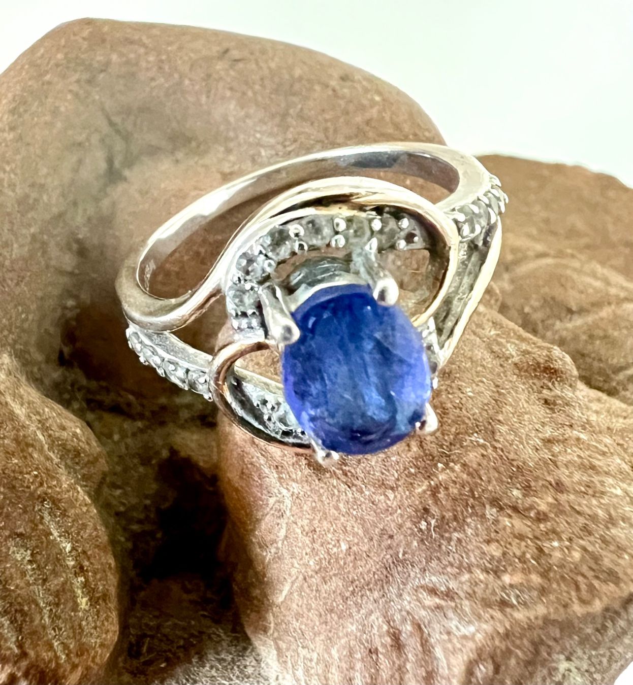 Blaue Magie: Vintage-Tansanit Ring Silber 925 & Zirkonia G60 (Gebraucht ...