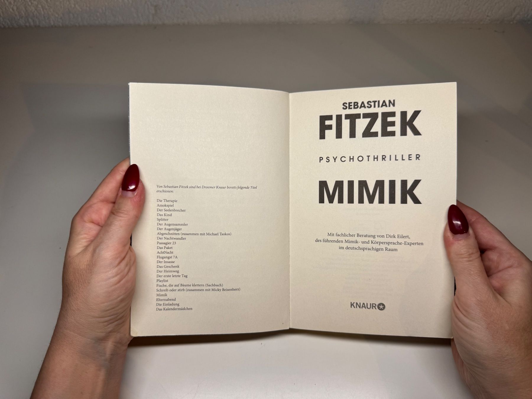 Bücher: ROMAN: Sebastian Fitzek, Mimik – Gebraucht aus Grosswangen von Deutsche_Romane 1