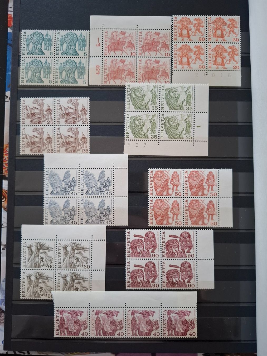 Tous les timbres: Schweiz Viererblöcke. Postfrisch. – D'occasion à Schaffhausen par R_Muzh 1