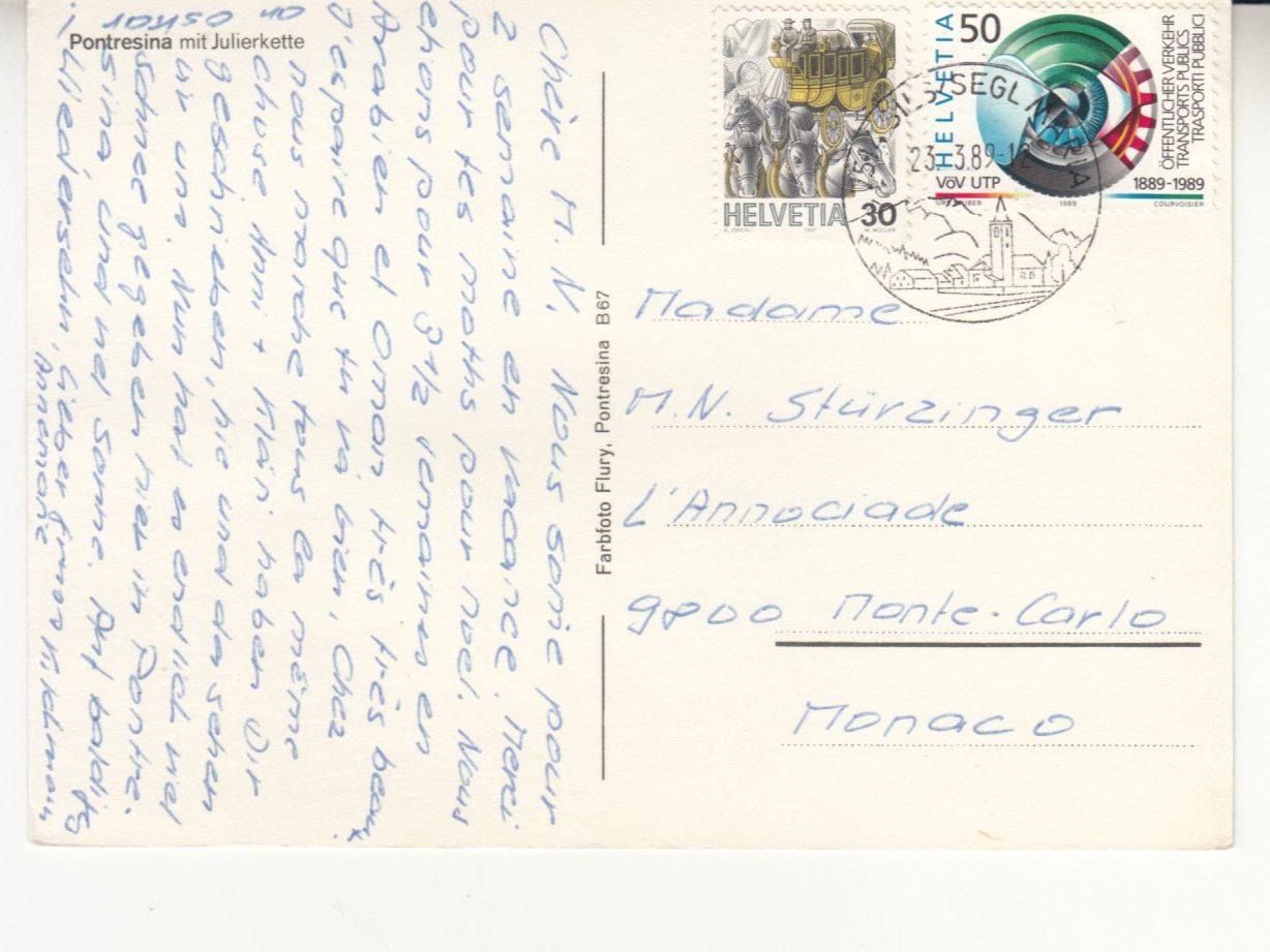 Cartes postales: Pontresina 1989 – D'occasion à Bürglen TG par StampGraf 1