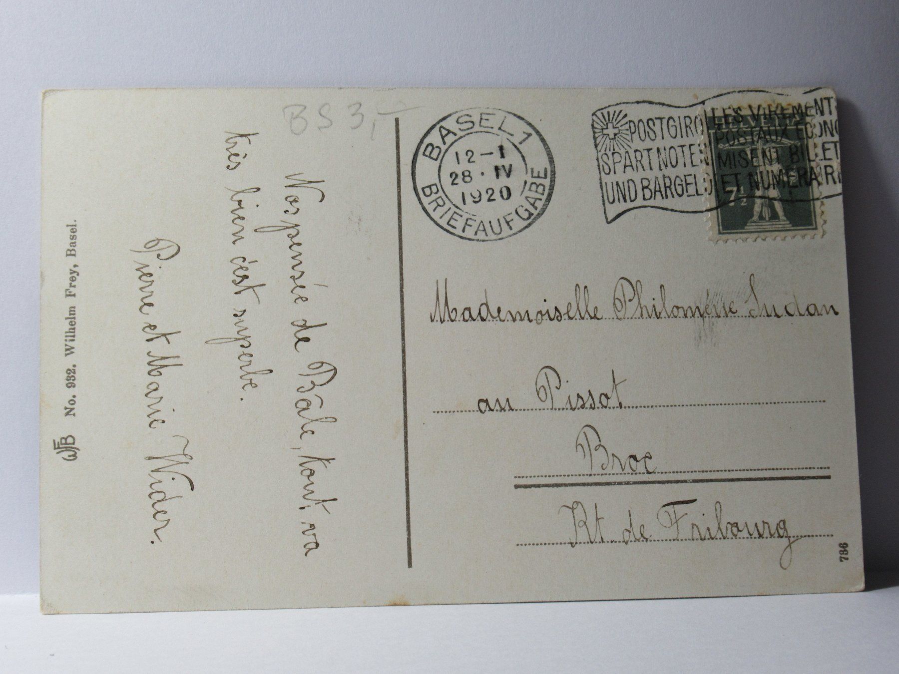 Cartoline postali: Basel - Lohnhof - Leonhardskirche  1920 – Usato da Grenchen venduto da Bluemchen1900 1