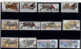 Briefmarken 42x Tschechoslowakei