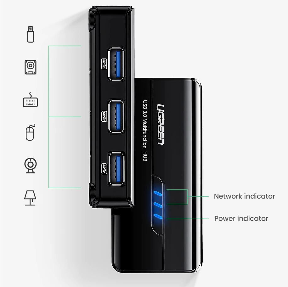 Hubs & Switches: USB Ethernet USB 3.0 auf RJ45 HUB – Neu und originalverpackt aus Unterägeri von RmOnline 6