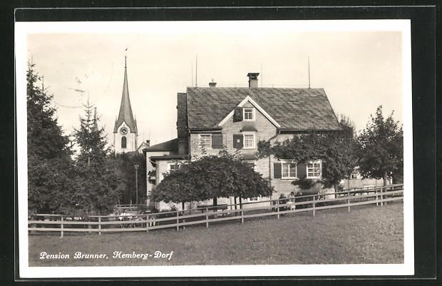 Cartoline postali: AK Hemberg-Dorf, Pension Brunner, 1932 – Usato da Berlin venduto da bartko-reher