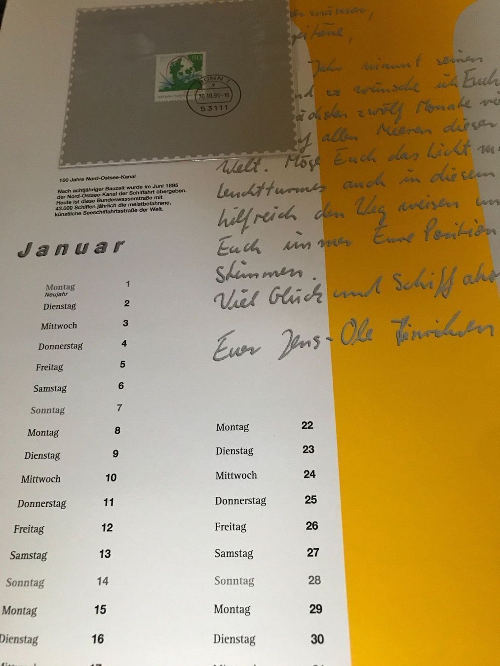Tutti i francobolli: Jahreskalender der Dt. Post mit Briefm. – Nuovo (secondo la descrizione) da Neuenhof venduto da Himmel2 2