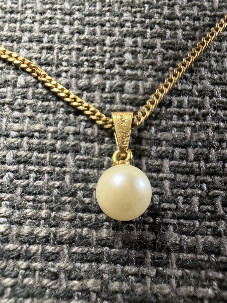 Colliers: Collier en or 750 avec pendentif perle – D'occasion à Courroux par Yiedot 1