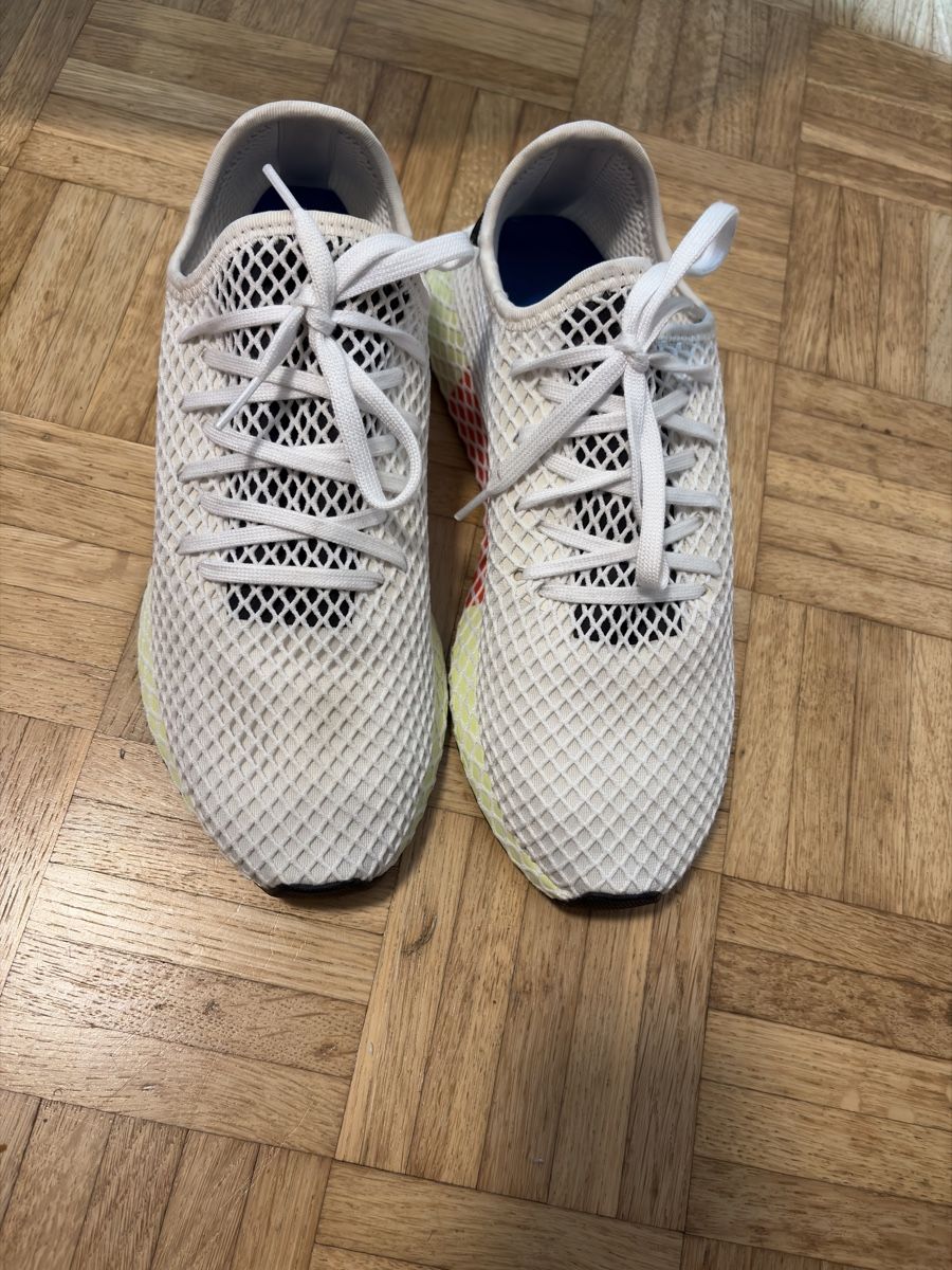 Adidas Scarpe da uomo: Adidas Deerupt Runner Grösse 44 Weiss – Nuovo (secondo la descrizione) da Heerbrugg venduto da D.O.B. 4