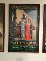 Vintage Bahnplakat "Golden Arrow", gerahmt Repro
