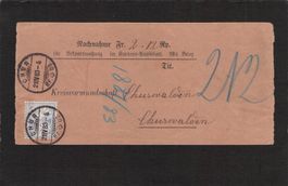Offiz. genormtes Nachnahme - Blatt ! CHUR 21.IV.1883