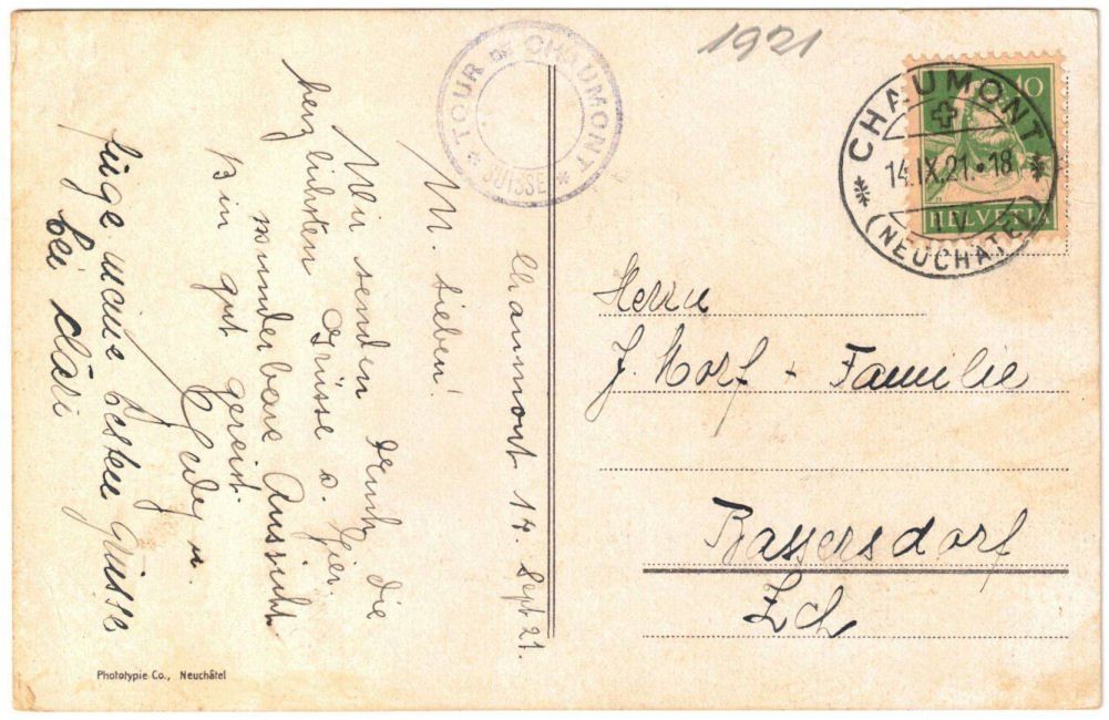Cartoline postali: Chaumont - Standseilbahn – Usato da Binningen venduto da Mountainrider 1
