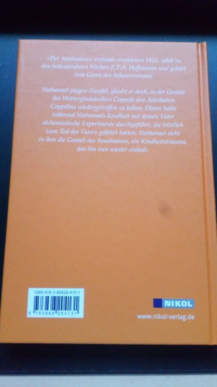 Libri: Der Sandmann, E. T. A. Hoffmann, Buch Literatur Klassiker – Usato da Winterthur venduto da Belzarek 1