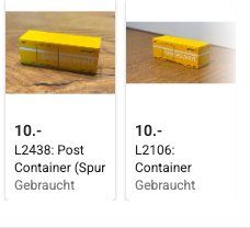 Modellini di ferrovie: MINIS & Co viele Post Container & Modellauto Set - Spur N – Usato da Winterthur venduto da Monstera 9