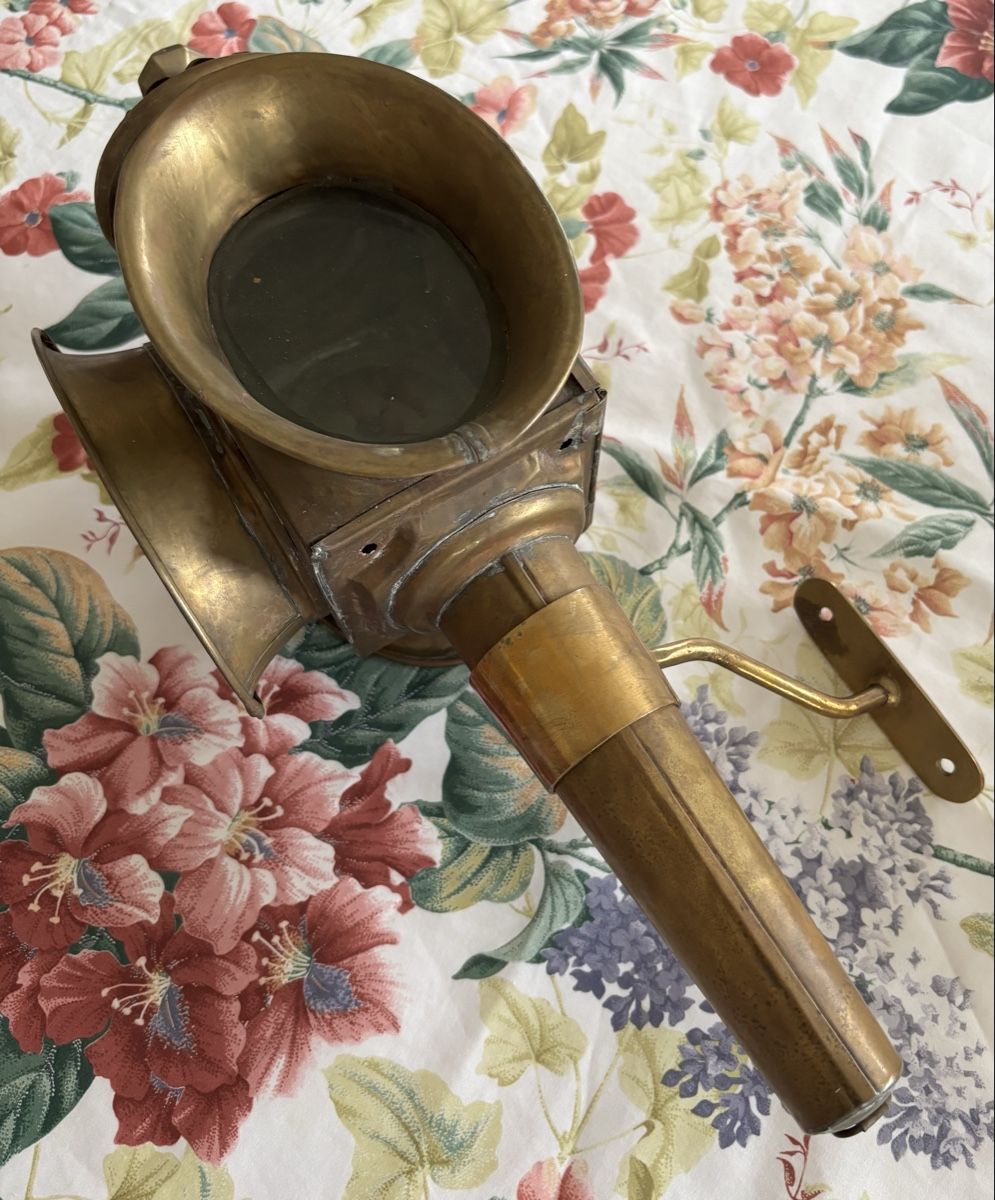 Lampade: Antike Kutschenlampe aus massivem Messing ca. 1905 – Usato da Kappelen venduto da mzspec