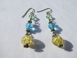 Vintage Ohrhänger, Glasperlen, Modeschmuck