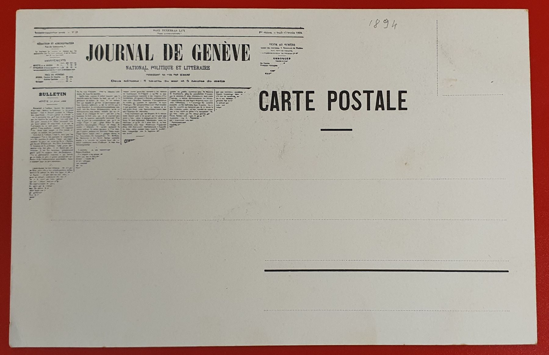 Cartoline postali: Genève - Rue Général-Dufour 5-7 – Usato da Kreuzlingen venduto da Rschweiz1 1