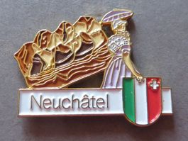 PIN, KANTON NEUCHÂTEL WAPPEN, GEBÄCK SPEZIALITÄT, TRACHT