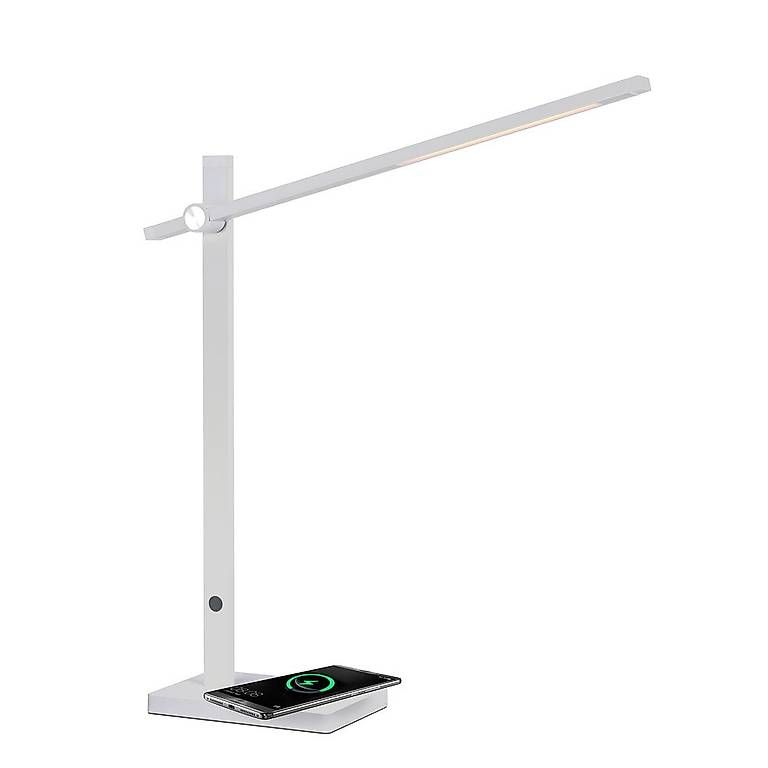 Lampes: GABELLA LED-Tischlampe hellgrau mit Wireless Charger – Neuf avec emballage d'origine à Sissach par mondilux