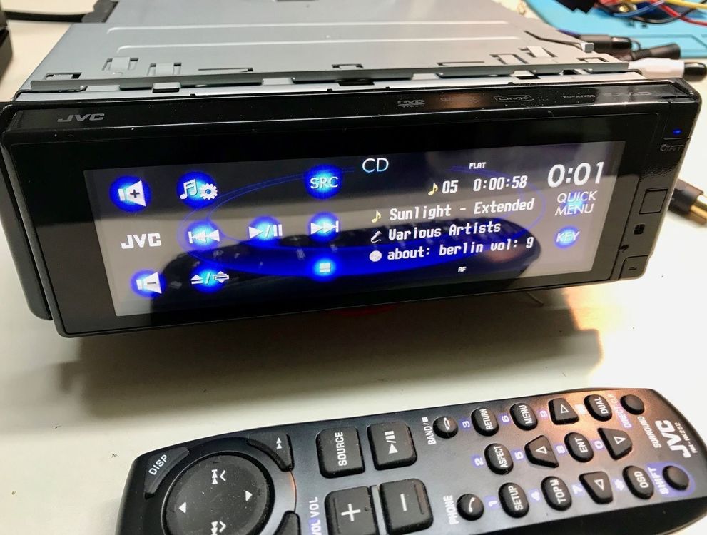 JVC KD-AVX55 Autoradio - Taille de l'écran: 5 pouces, Autoradio,  Amplificateur, Changeur, canaux 5.1 , Vidéo: DivX, MPEG-1, M