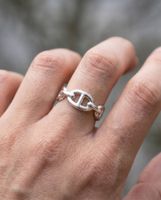 Hermès silver ring Chaine d'Ancre