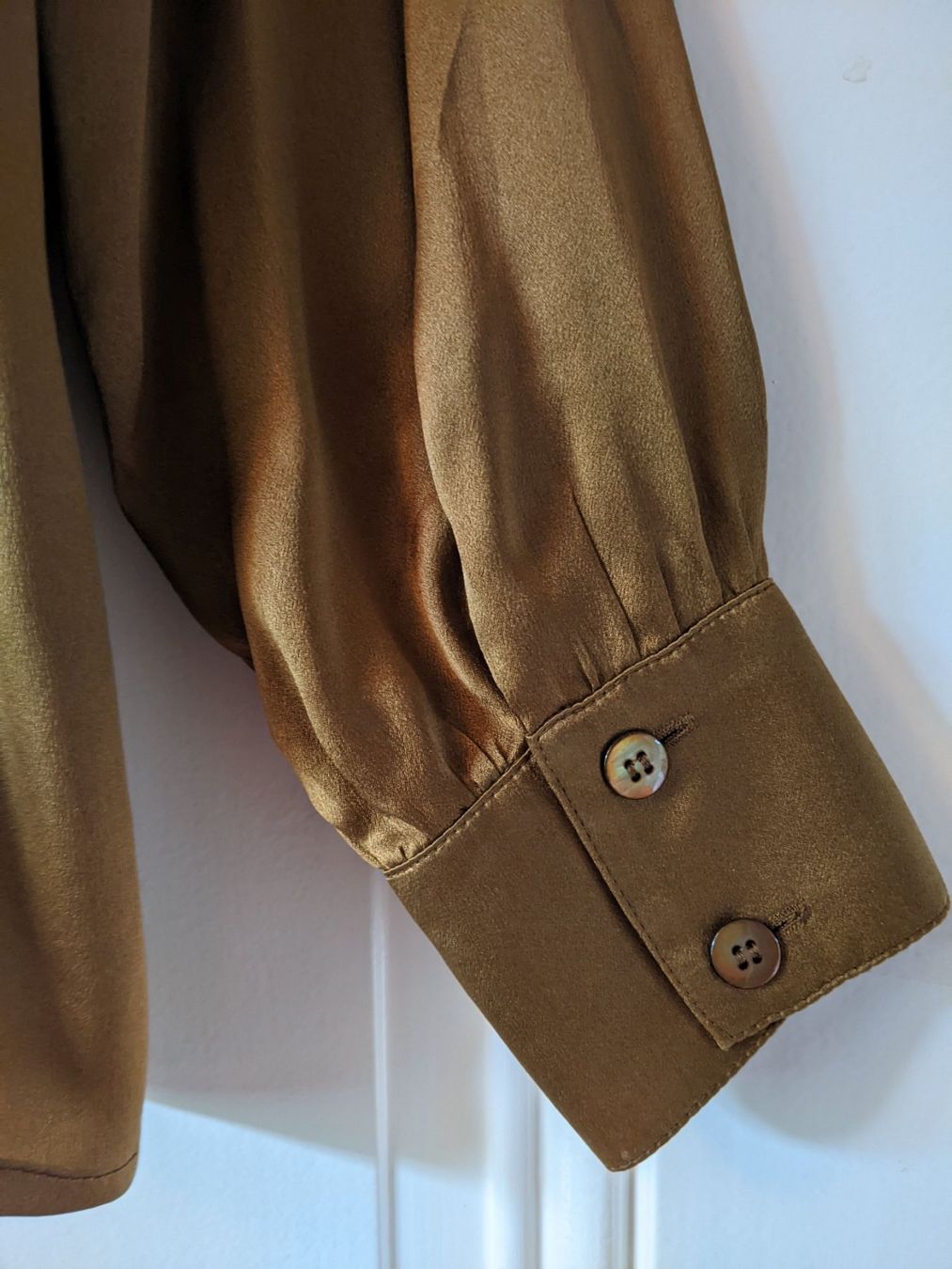 Escada Blusen: ESCADA : Blouse en soie mordorée 42 – Neu (gemäss Beschreibung) aus Petit-Lancy von lilycerise 5