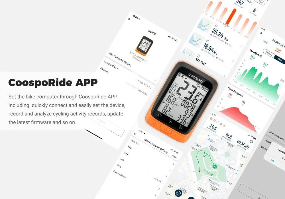 Computer & Strumenti di misurazione: Fahrrad-GPS kabellos drahtloser computer Bluetooth tacho – Nuovo e nell'imballaggio originale da Genève venduto da Top-Trend 1