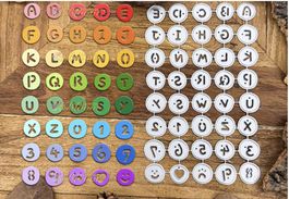Neues Stanzschablonen-Set Zahlen, Buchstaben, Emoticons