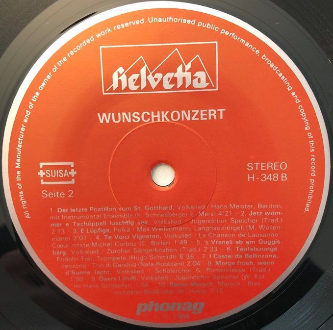 Dischi in vinile: Wunschkonzert (CH Volkslieder, LP) – Usato da Grüningen venduto da azulmarron 3