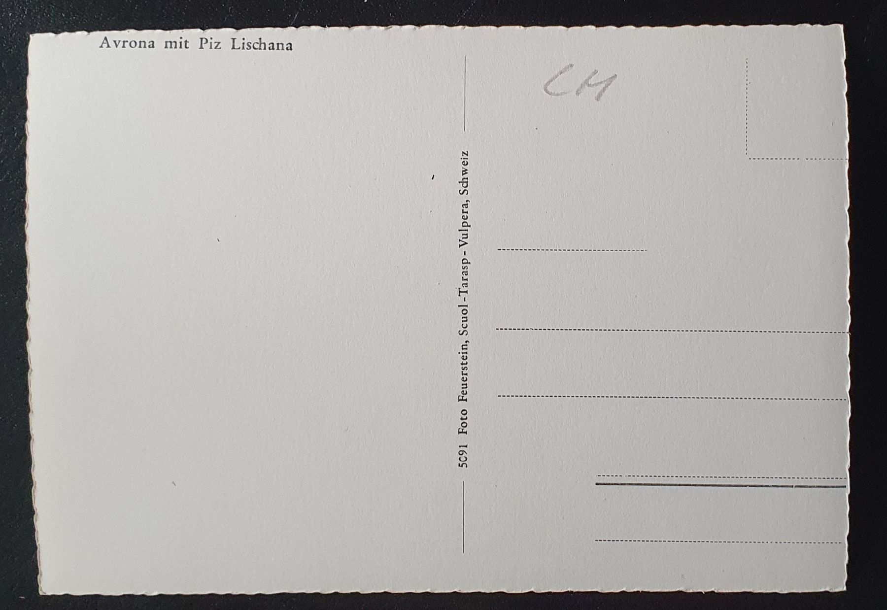 Cartoline postali: Avrona mit Piz Lischana – Usato da Kreuzlingen venduto da Rschweiz1 1