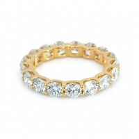 Alliance-Ring 14k Gelbgold Labor Diamanten 2,92ct